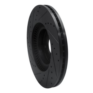 Hyundai Genesis Brake Rotor (1) - Front Right - R1 Concepts - Drilled & Slotted - Black - `09-`14